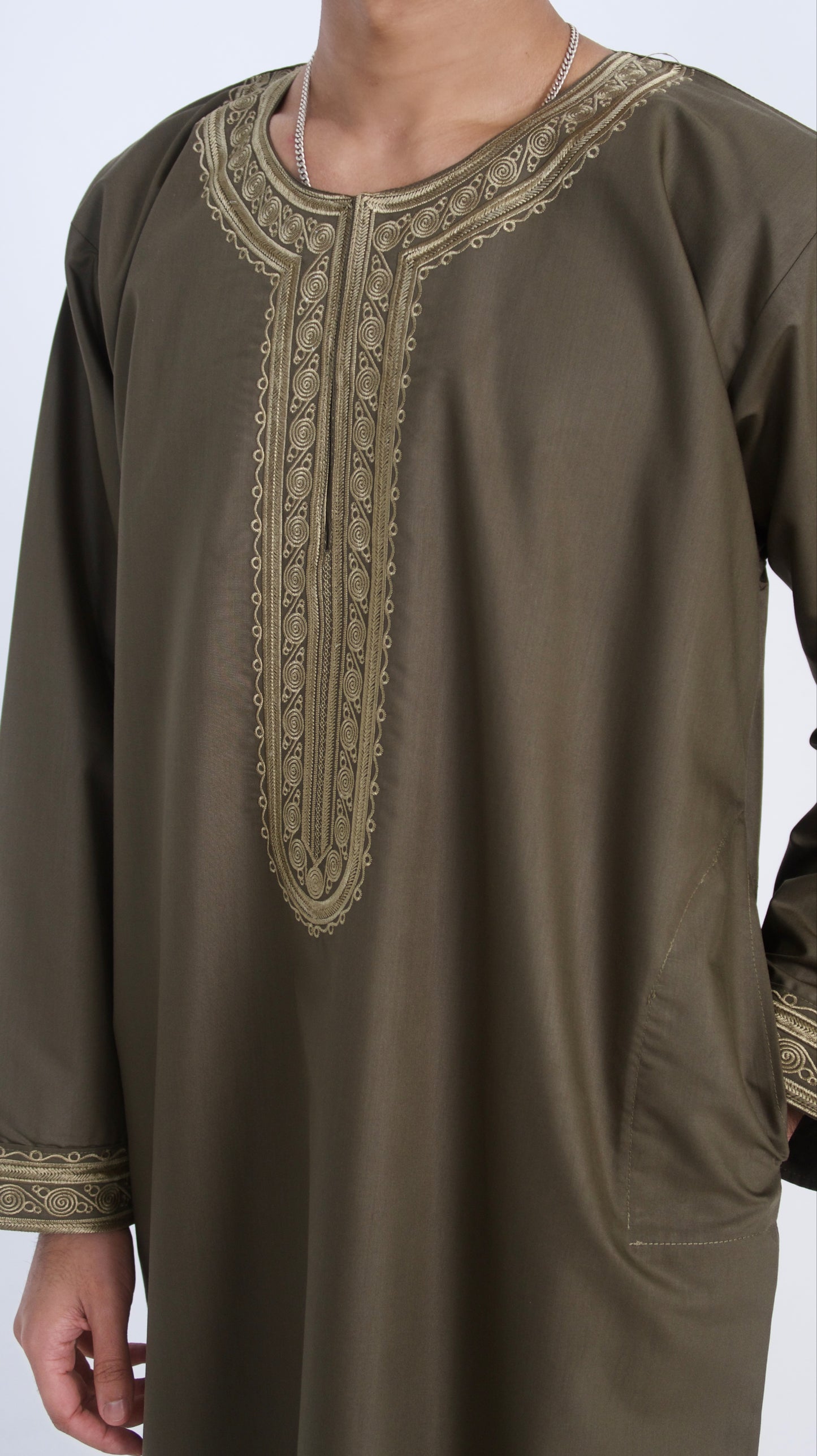 Emperor Olive - Premium Morrocan Thobe
