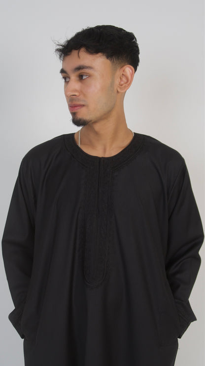 Noir Royale - Premium Morrocan Thobe