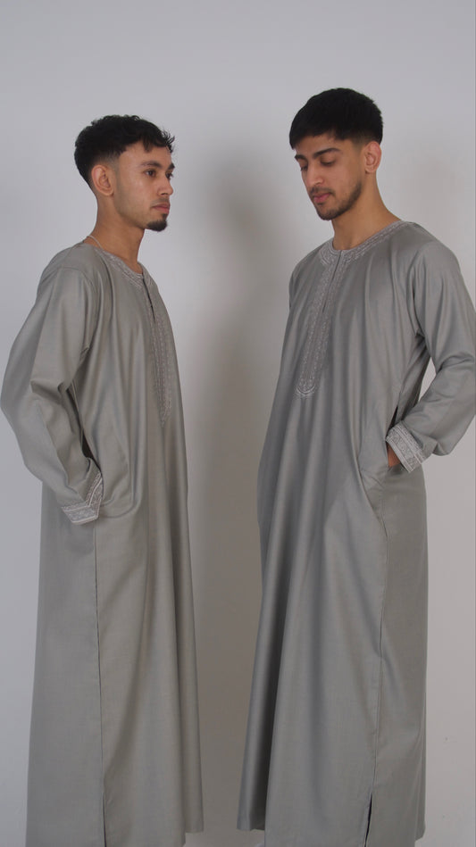 Steel Mist - Premium Morrocan Thobe