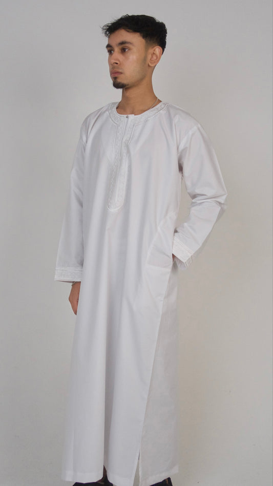 Majestic White - Premium Morrocan Thobe